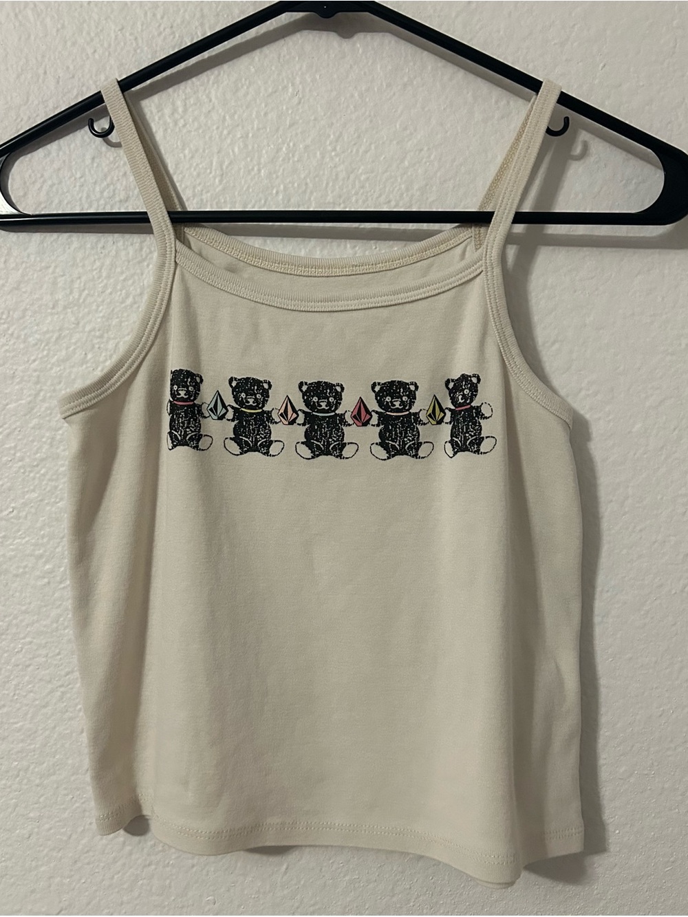 Women’s Cream Tank Top with Bear Graphic